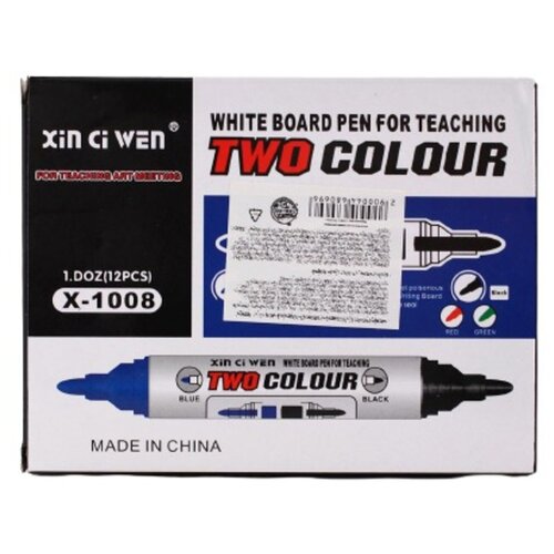 фото Двойной маркер чёрно-красный набор 12 шт 4468069 сима-ленд