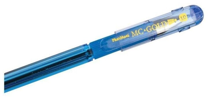 Ручка шариковая 1,0 "MC Gold" синяя (BMC10-02) MunHwa - фото №6
