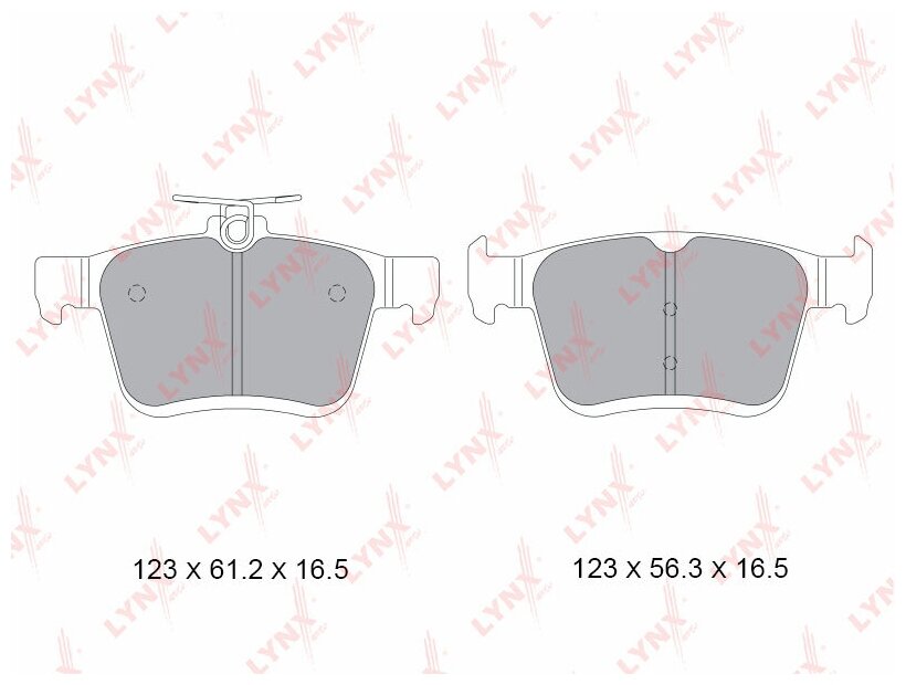 Колодки тормозные дисковые зад LYNXauto BD-8045