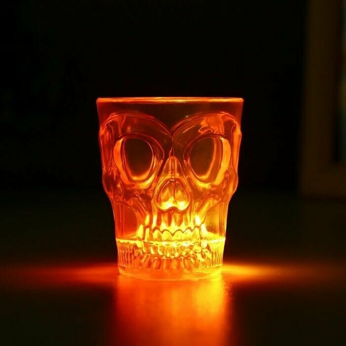 Ночник "Хэллоуин" LED 1Вт от батареек LR41 оранжевый 6х5х5см - фотография № 2