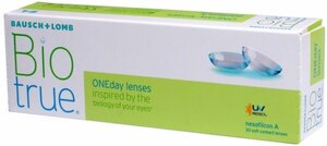 Контактные линзы Bausch & Lomb Biotrue ONEday, 30 шт., R 8,6, D -1,75, 1 уп.