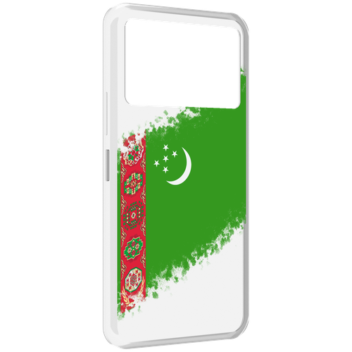Чехол MyPads флаг герб Туркменистан-1 для Infinix NOTE 12 VIP (X672) задняя-панель-накладка-бампер чехол mypads герб флаг южная осетия для infinix note 12 vip x672 задняя панель накладка бампер