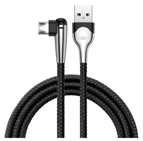 Кабель Baseus MVP Elbow Type Cable USB For Micro 2A 1M Black (CAMMVP-E01，CAMMVP-A01) (black)