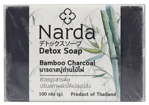 Narda мыло для умывания с бамбуковым углем, 100 мл, 100 г