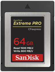 Карта памяти SanDisk Extreme Pro CFexpress Card Type B 64 GB, чтение: 1500 MB/s, запись: 800 MB/s