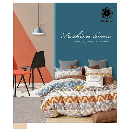 Комплект постельного белья E-shine, Сатин, 1,5 спальный, наволочки 70x70 (2 шт)