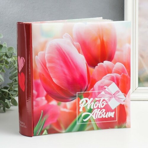 Фотоальбом на 200 фото 10х15 см кн. пер-т цветы (1шт.)