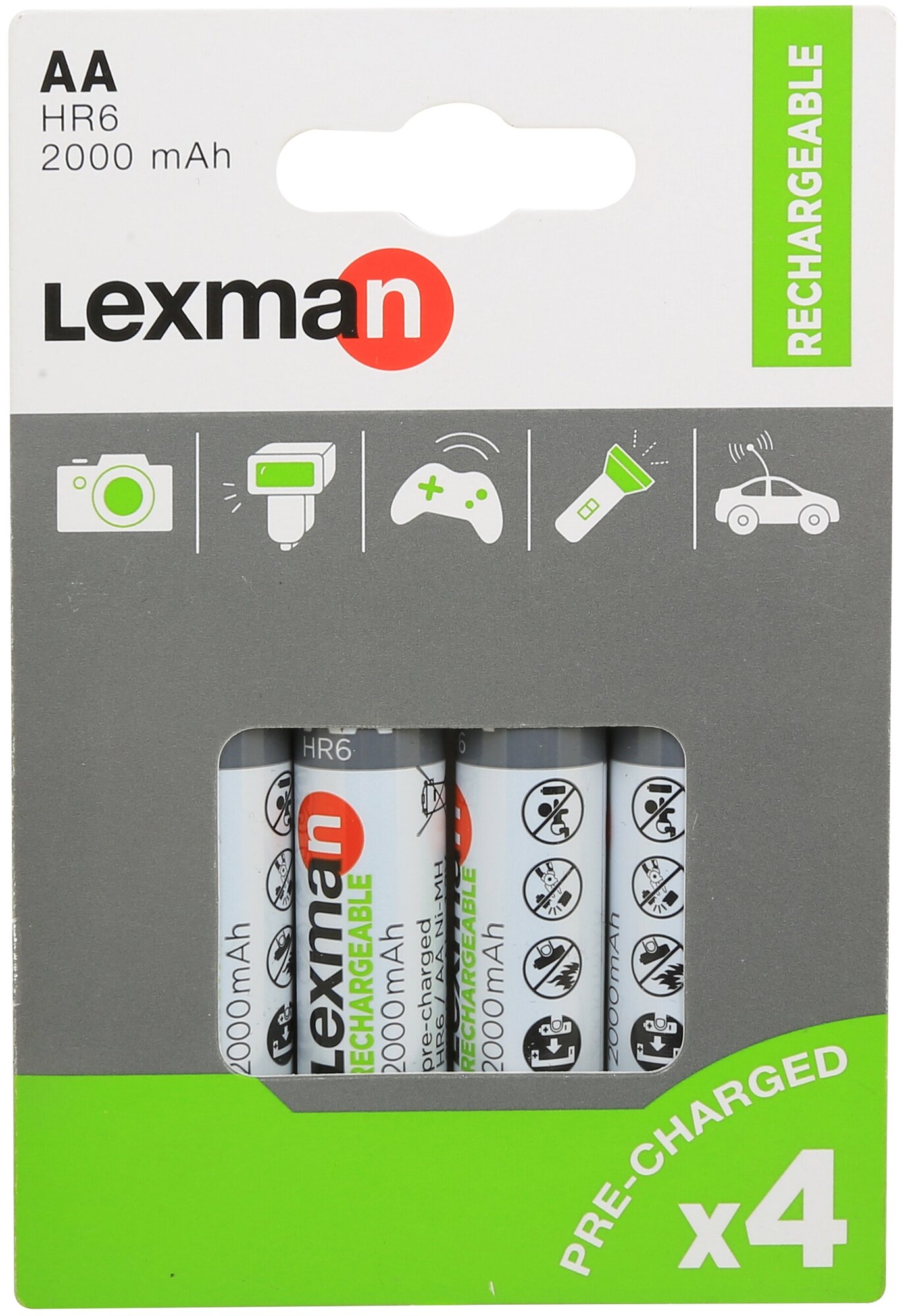 Аккумуляторные батарейки Lexman AА 4шт 2000mAh