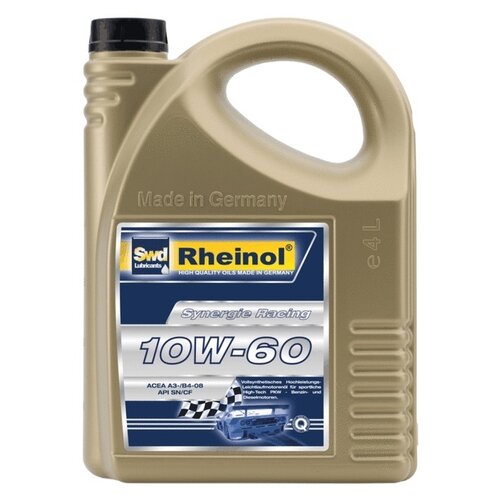 фото Синтетическое моторное масло rheinol synergie racing 10w-60, 4 л