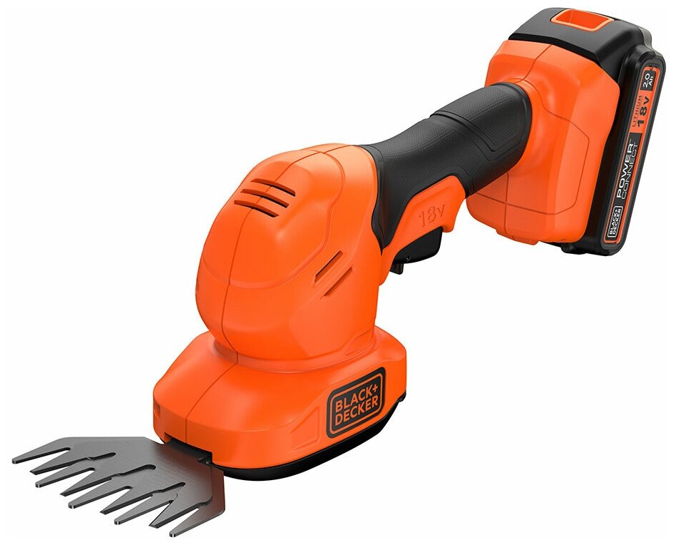 Аккумуляторный кусторез BLACK+DECKER BCSS18D1, 18В, 2Ач , насадки ножницы и кусторез - фотография № 17