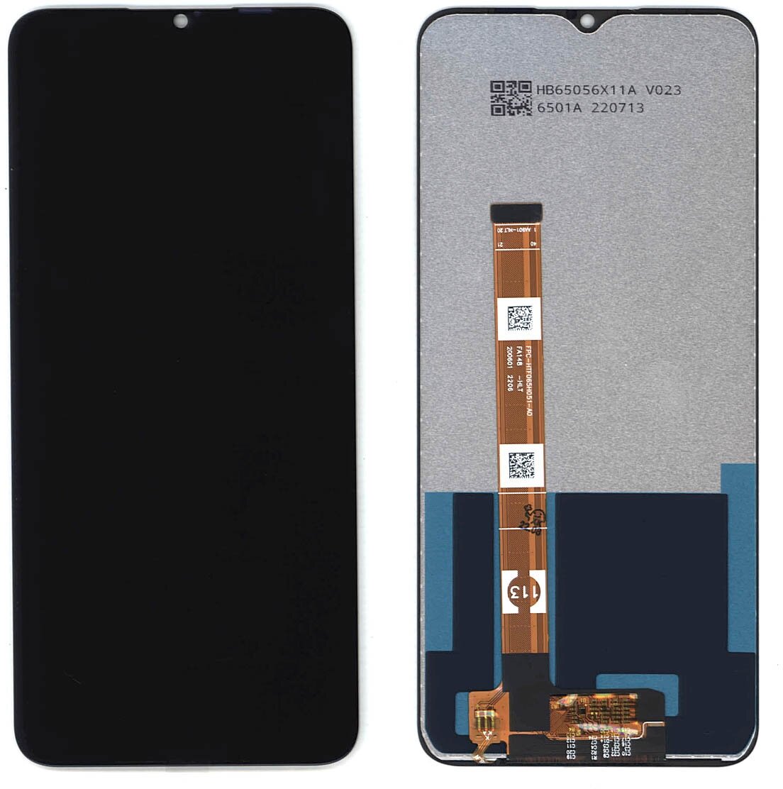 Дисплей (экран, модуль) для телефона Realme C25, черный