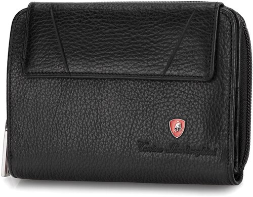 Кошелек Tonino Lamborghini TL10.561-01, фактура зернистая, черный