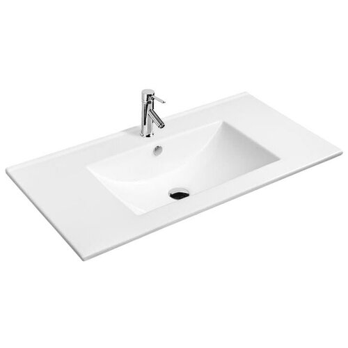фото Раковина gid simple n 9070e 71x46x17 см встраиваемая сверху белый