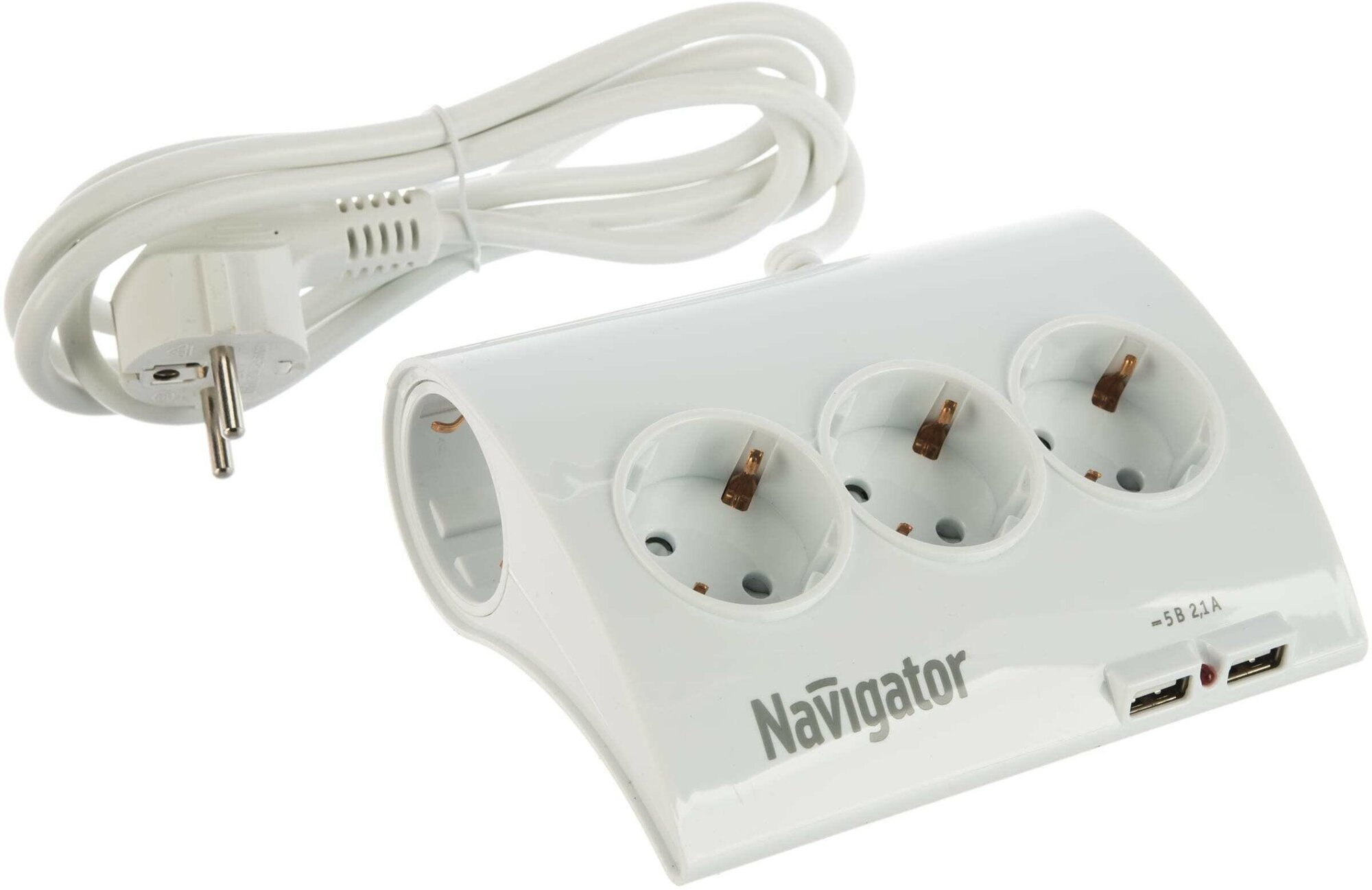 Удлинитель бытовой 5 гнезд, 1.8 м, USB разъем, Navigator, NPE-USB-05-180-ESC-3X1, 71544 - фотография № 12