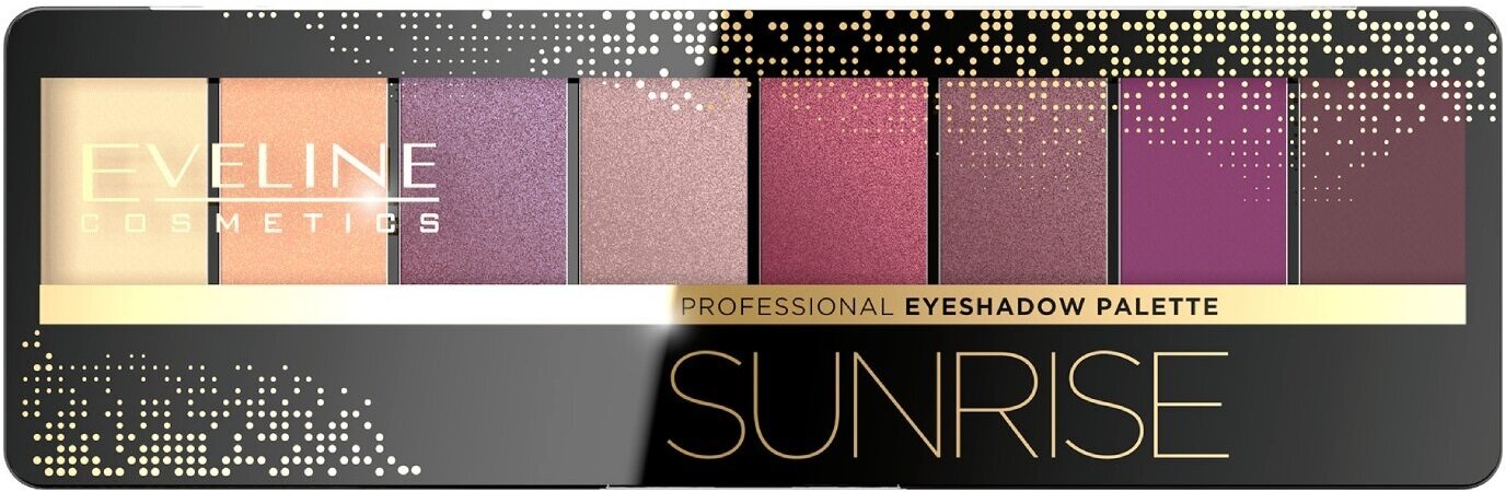 EVELINE Палетка теней для век Professional Eyeshadow Palette, 9,6 г, 01 Sunrise