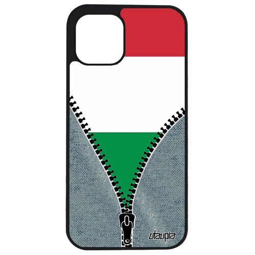 фото Чехол для мобильного apple iphone 12, "флаг италии на молнии" патриот страна utaupia
