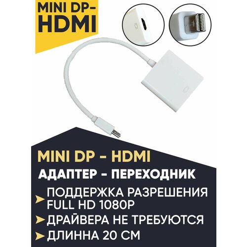 Кабель переходник с Mini DisplayPort на HDMI