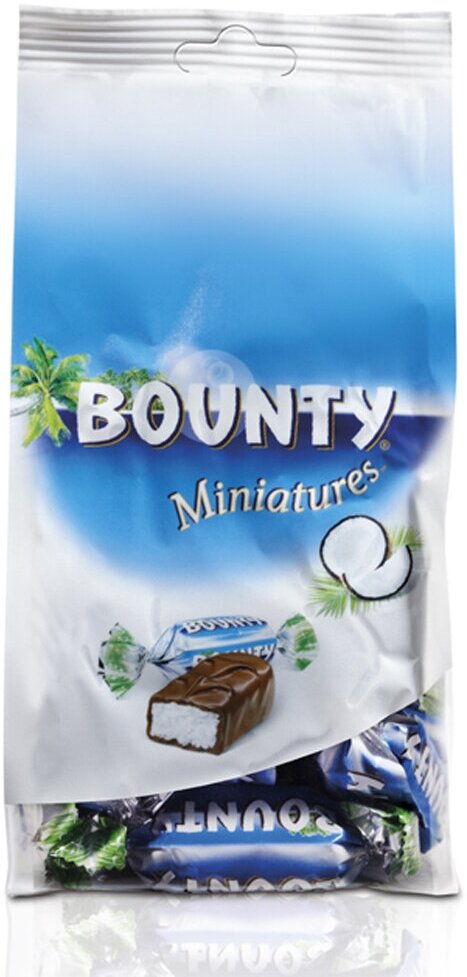 Шоколадные конфеты Bounty Miniatures, 220гр.