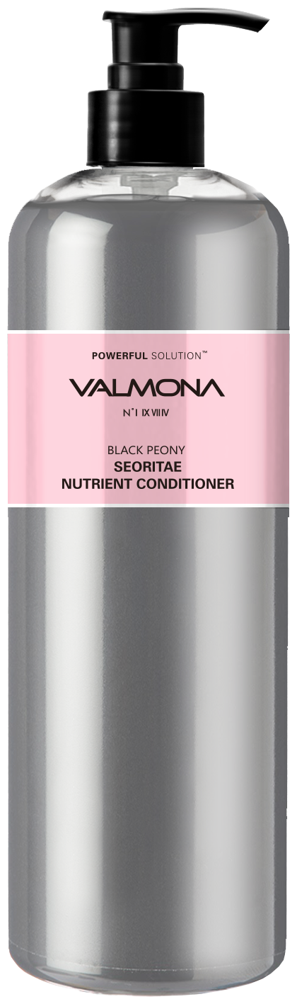 Valmona кондиционер Powerful Solution Black Peony Seoritae Nutrient для предотвращения выпадения волос с экстрактом черных бобов, 480 мл