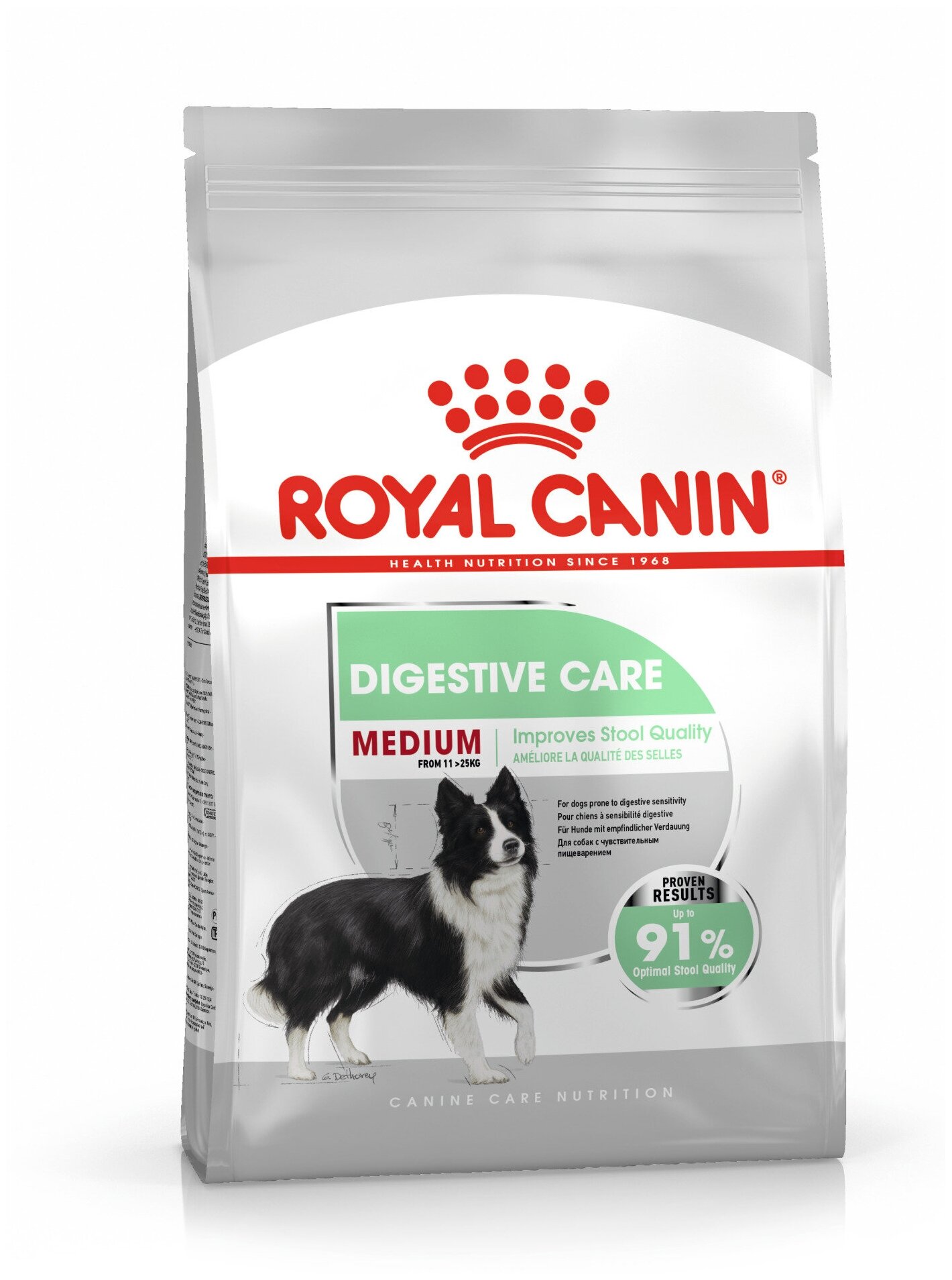 Корм для взрослых собак Royal Canin Medium Digestive Care (Медиум Дайджестив Кэа) сухой для средних пород с чувствительным пищеварением, 3 кг - фотография № 5