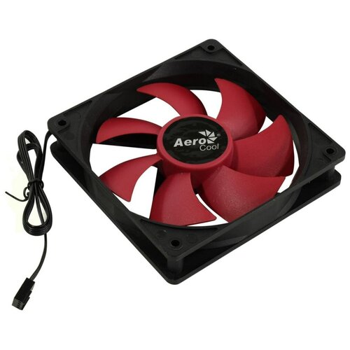 Вентилятор для корпуса Aerocool Force 12 120mm, 3pin+4pin, Red blade