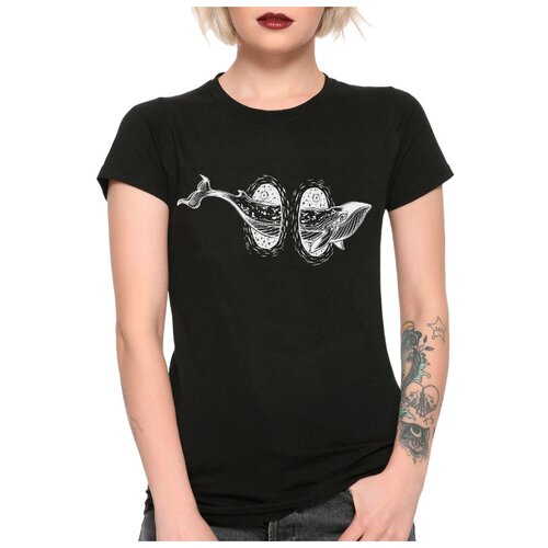 фото Футболка dream shirts космический кит женская m черная