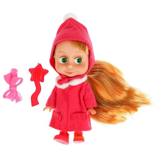 Кукла Маша в зимней одежде из м/ф Маша и Медведь с аксессуарами, без звука, 15 см куклы и одежда для кукол карапуз кукла маша с мишкой 25 см