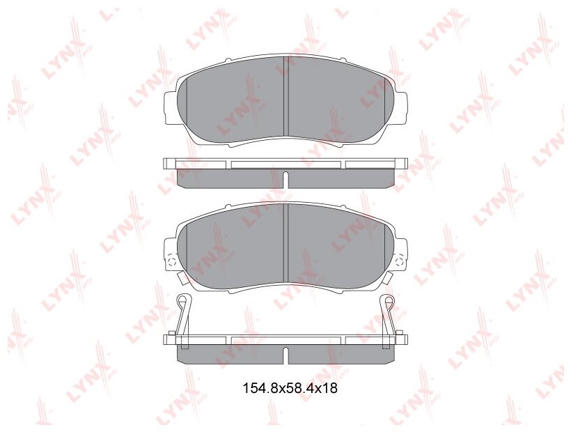 Колодки тормозные дисковые перед LYNXauto BD-3435