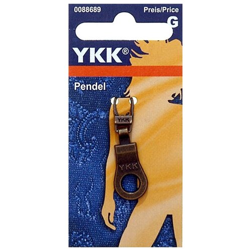 фото Подвеска для застежки-молнии pendel с карабином, ykk, 0088689
