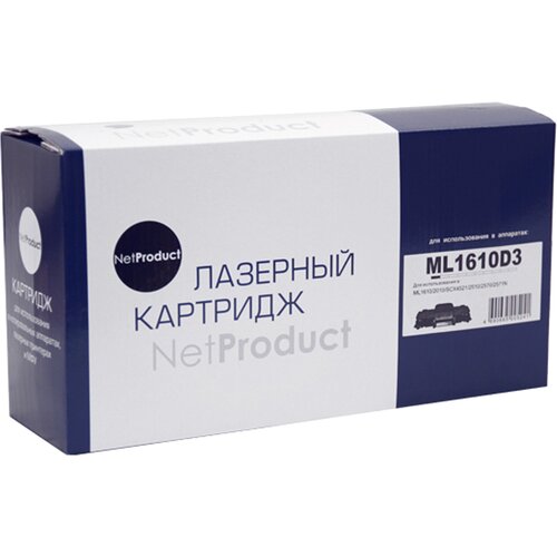 картридж ml 1610d3 black для принтера самсунг samsung ml 1610 ml 2010 ml 2010 r ml 2015 Картридж NetProduct N-ML-1610D3, 3000 стр, черный