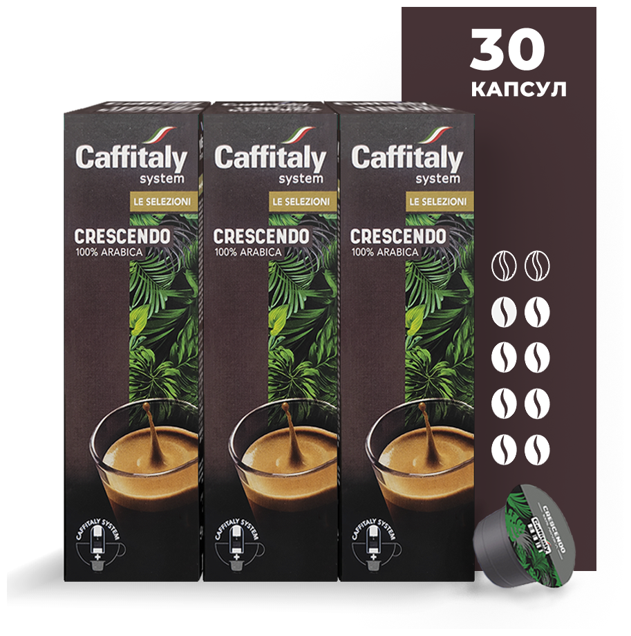 Кофе в капсулах Caffitaly System Ecaffe Crescendo, 30 капсул, для Paulig, Luna S32, Maia S33, Tchibo, Cafissimo - фотография № 1