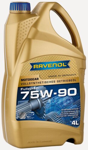 Изображение товара Трансмиссионное масло RAVENOL Motogear SAE 75W-90 GL-4 (4л)