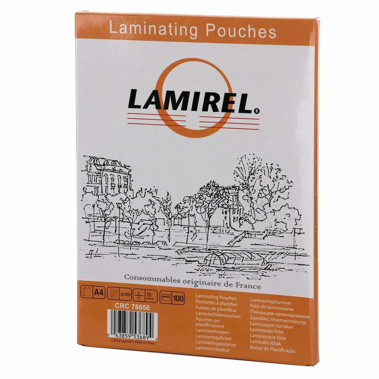 Пакетная пленка для ламинирования Lamirel А4 LA-78656 75 мкм