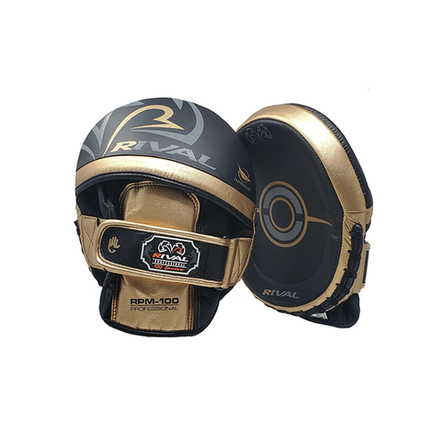 Боксерские лапы Rival RPM100 Black/Gold (One Size)