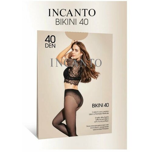 Колготки Incanto, 40 den, размер 2, бежевый колготки incanto bikini темно бежевые 20 ден