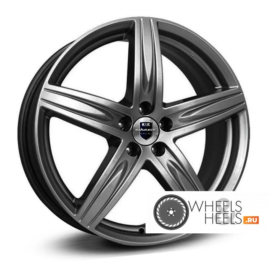 КиК Андорра 17x7 5x114.3 et35 dia60.1 Темно - серый глянцевый