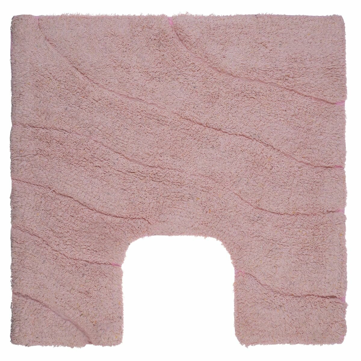 Коврик для ванной комнаты Fora хлопковый Волна розовый TRENDY 50x50 см