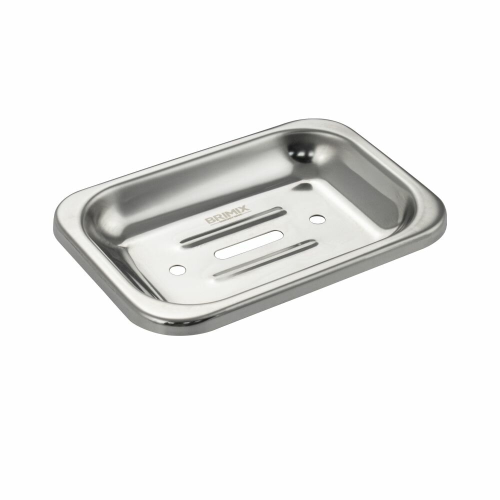 фото Мыльница BRIMIX 1228 хром литая с креплением к стене