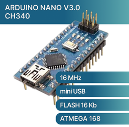 Модуль Arduino NANO V3.0 CH340 с впаянными пинами