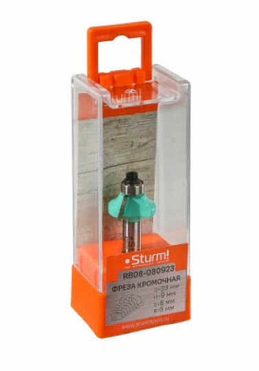 Фреза STURM RB08-080923 кромочная калевочная с подшипником 9,5мм DxHxL 23x9x52мм, хвостовик 8 мм