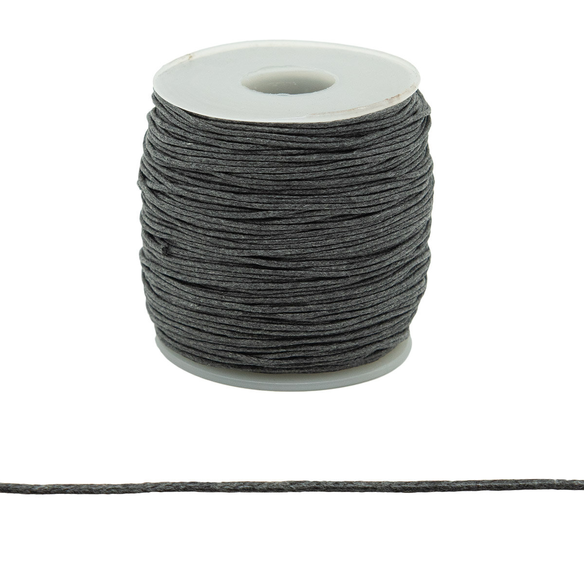 Шнур вощеный 1,0мм*100м цветной на катушке 0371-9002 (C301 темно-серый), 100 м