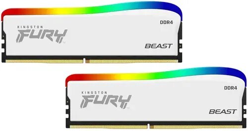 Оперативная память 16Gb DDR4 3600MHz Kingston Fury Beast White SE (2x8Gb KIT) (KF436C17BWAK2/16)