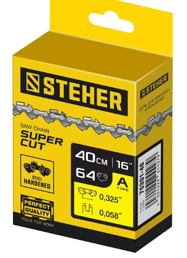 STEHER type A шаг 0.325″ паз 1.5 мм 64 звена цепь для бензопил