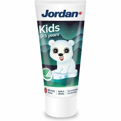 Детская зубная паста Jordan от 0-5 лет мягкий клубничный вкус 50 мл (1 шт.) (Из Финляндии)