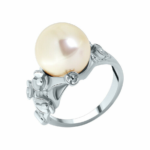 Кольцо НЕВСКИЙ-Т, серебро, 925 проба, родирование, размер 18.5, золотой