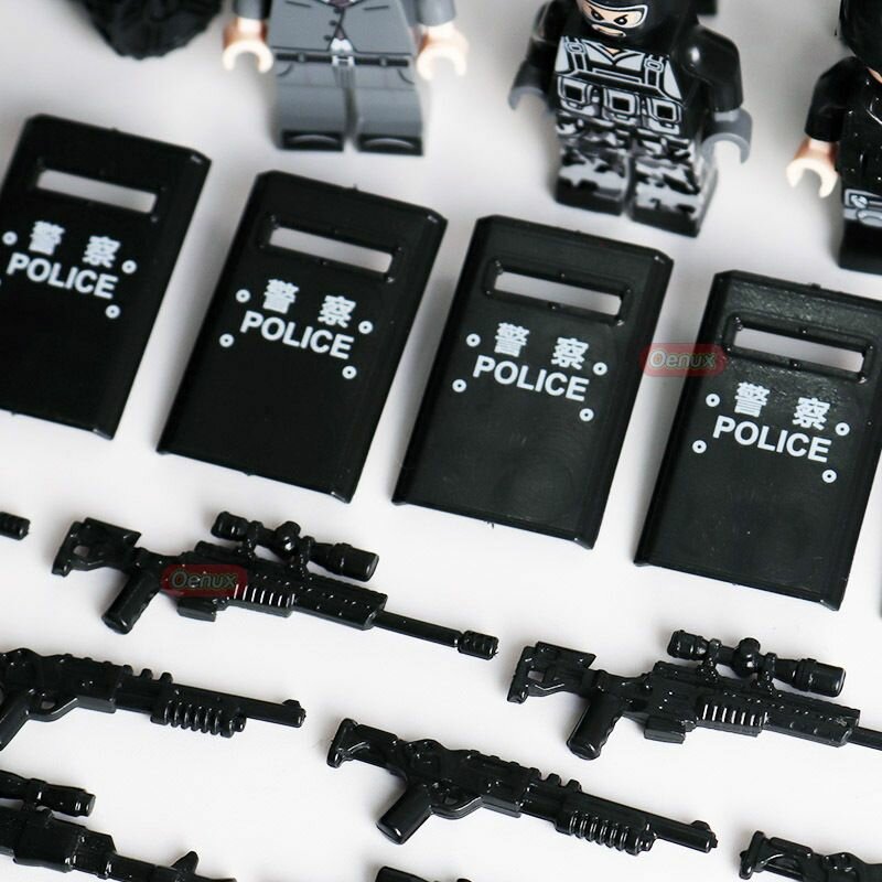 Военные Лего фигурки 8 шт + оружие и амуниция / игровой набор солдаты / минифигурки полиция