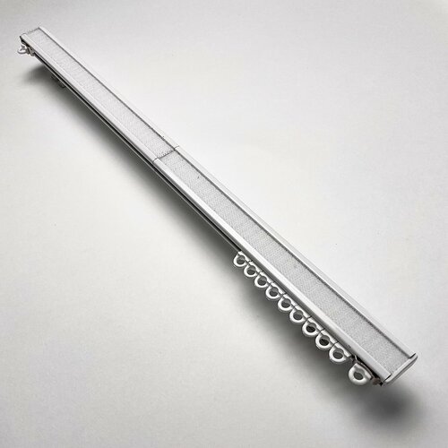 Профильный карниз для штор и тюля с липучкой Велкро длина 220 см алюминиевый потолочный однорядный 2749₽