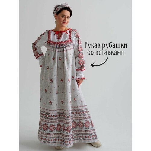 фото Русский народный костюм женский сарафан и рубашка