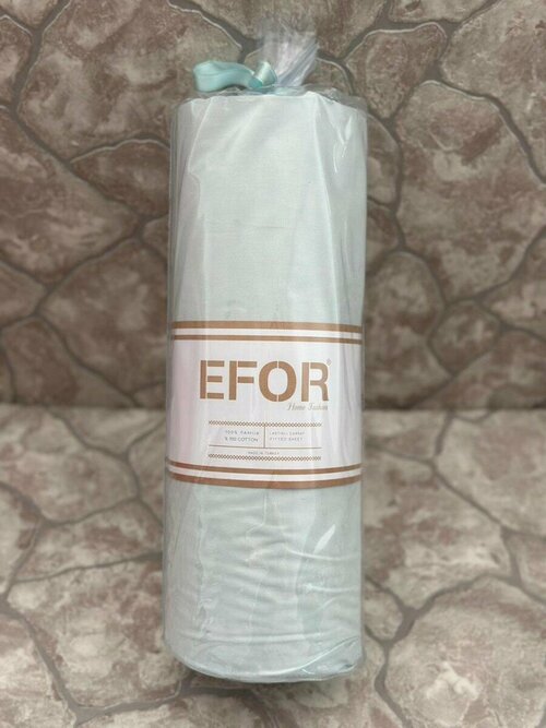 EFOR Простыня на резинке с наволочками Имани цвет: берюзовый (160х200)