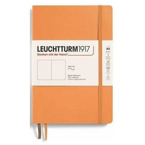 Leuchtturm 369795 Блокнот leuchtturm classic, a5, 80 г/м2, 123 стр, без линовки, мягкая обложка, абрикос